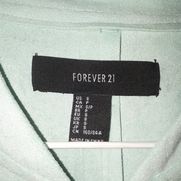 NWOT Mint Green Forever 21 size small bomber jacket - Picture 2 of 4